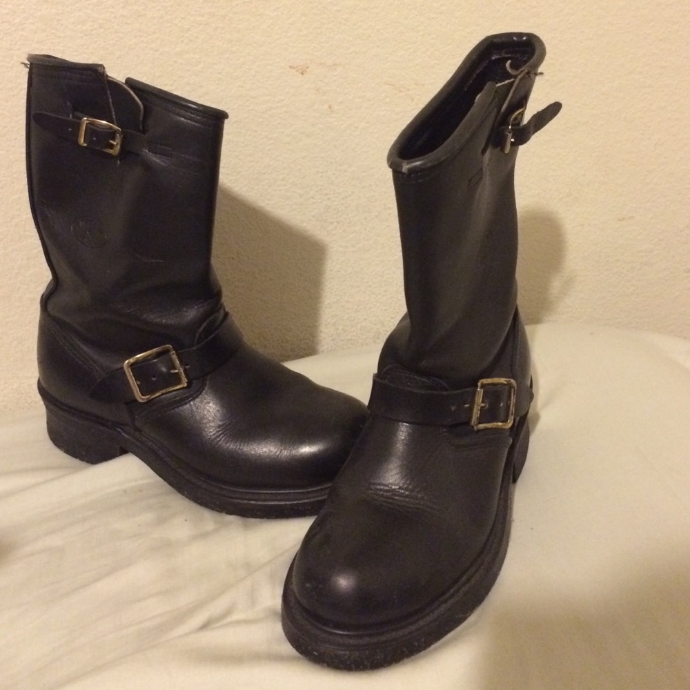 Leather boots